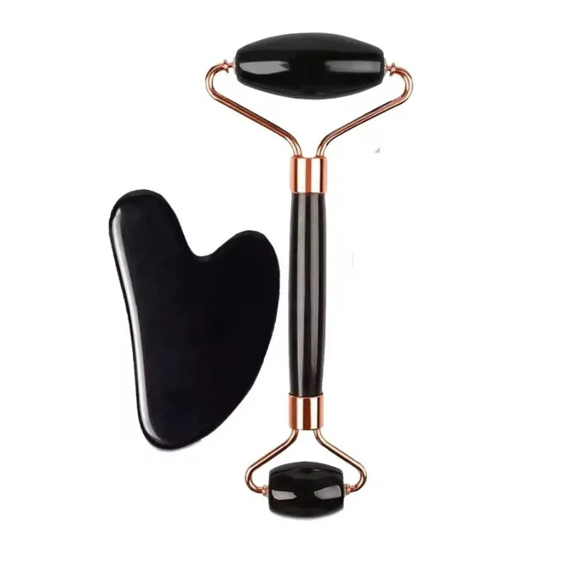 Conjunto de 1/2/3 rolos de gelo para cuidados faciais, conjunto de rolos faciais Gua Sha, rolo de massagem facial para lifting e contorno corporal.